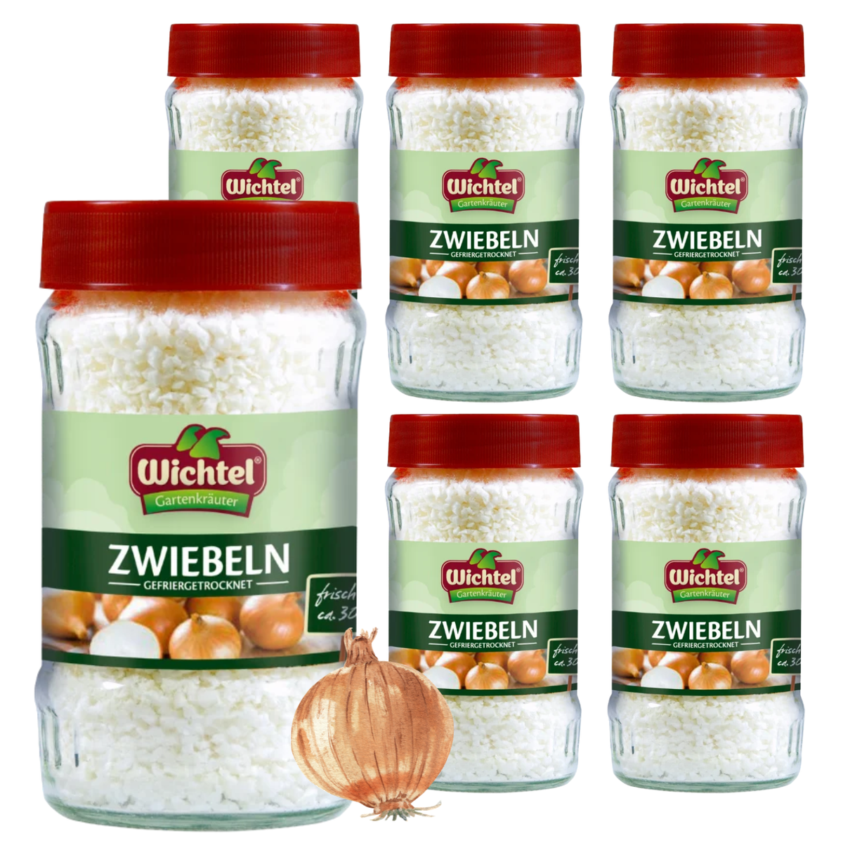 WICHTEL Gefriergetrocknete Zwiebeln 6 x 35g im Glas