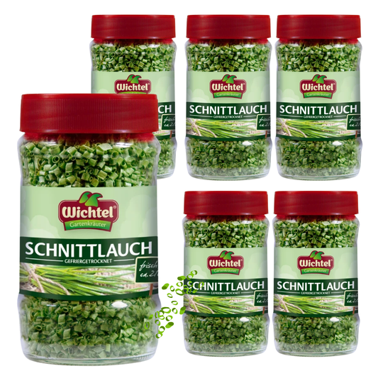 WICHTEL Gefriergetrockneter Schnittlauch 6 x 12,5g im Glas