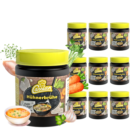 CASSIAN Klare Hühnerbrühe 10 x 140g