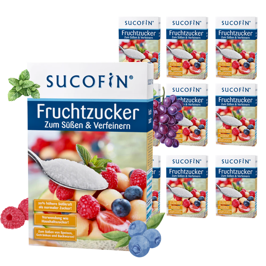SUCOFIN Fruchtzucker 9 x 500g Frucht Zucker