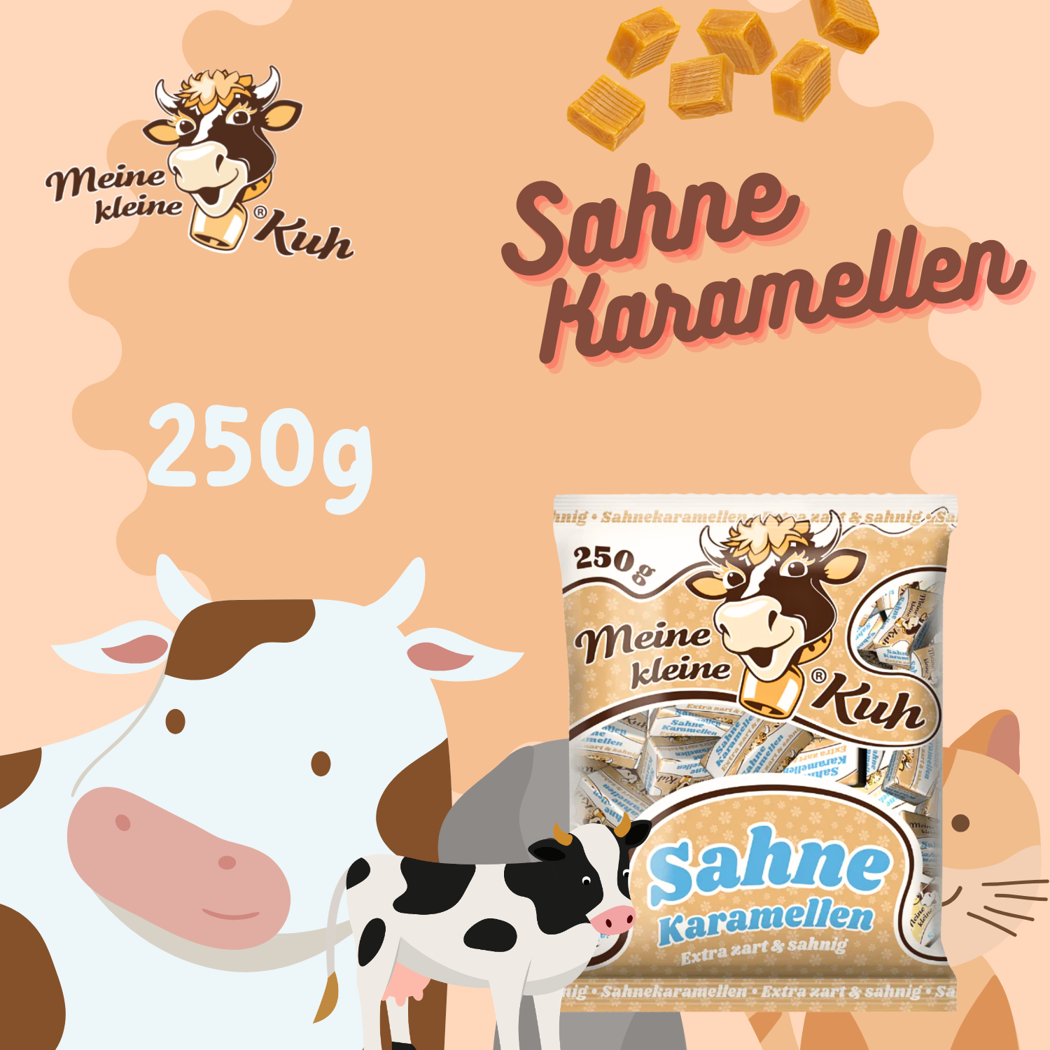 MEINE KLEINE KUH Sahnekaramellen 20 x 250g Sahne Bonbon