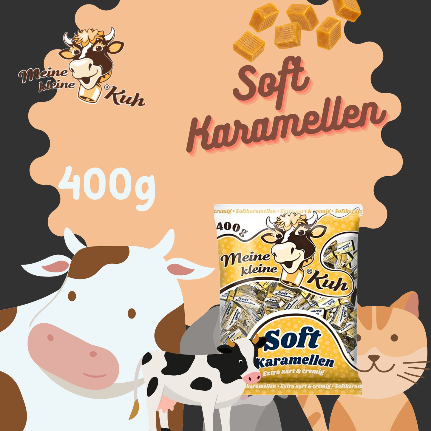 MEINE KLEINE KUH Softkaramellen 20 x 400g Sahne Bonbon