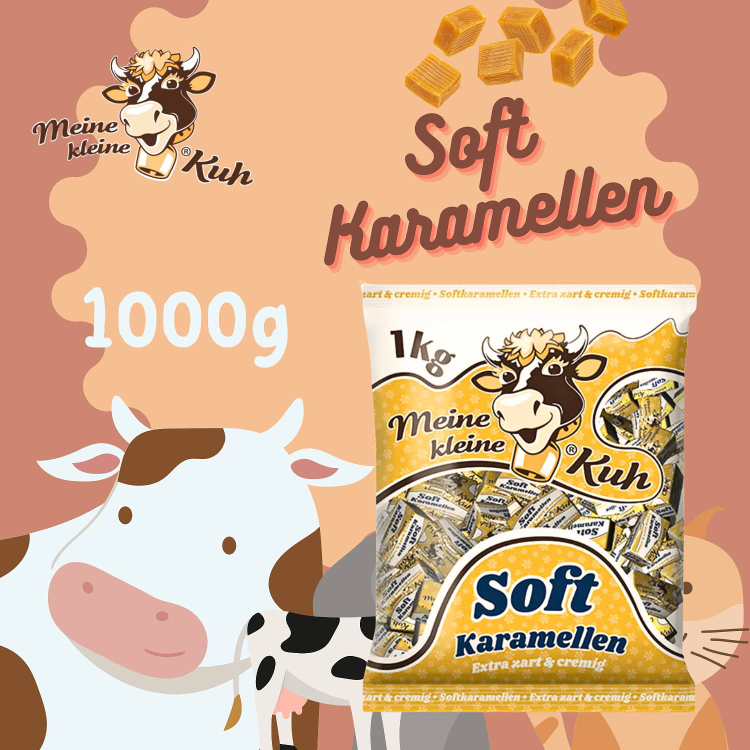 MEINE KLEINE KUH Softkaramellen 1kg Sahne Bonbon