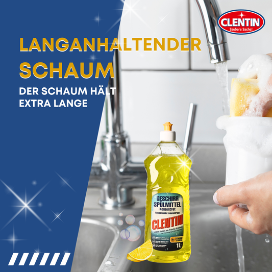 CLENTIN Spülmittel Zitrone 12 x 1000ml