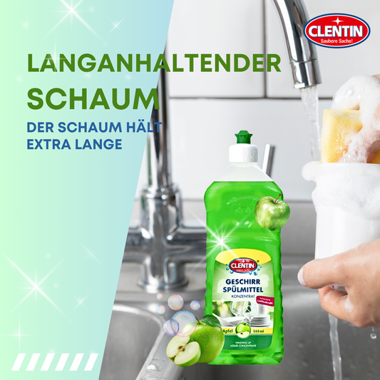 CLENTIN Geschirrspülmittel Apfel 500ml Konzentrat