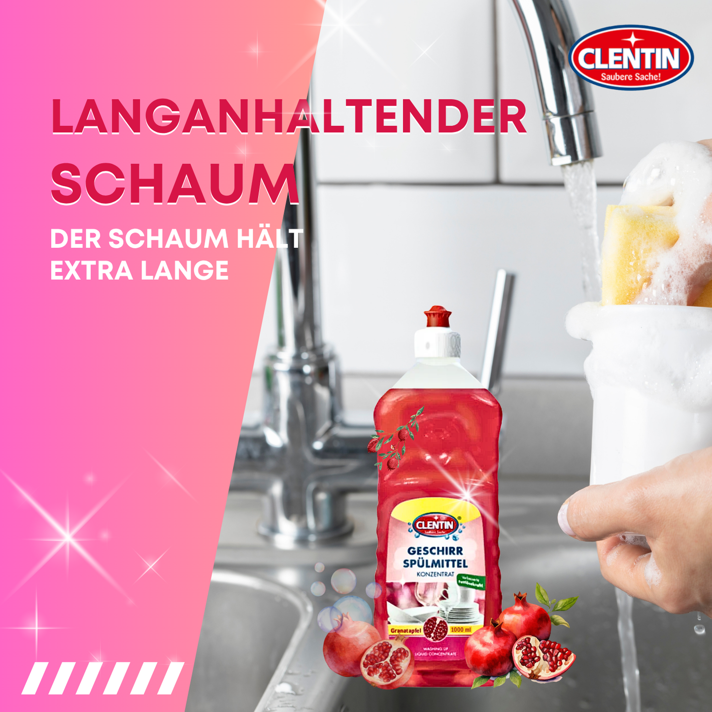 CLENTIN Spülmittel Granatapfel 1000ml