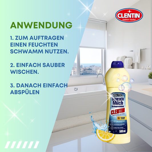 CLENTIN Scheuermilch Zitrone 12 x 500ml