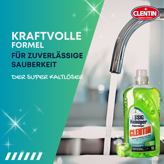 CLENTIN Essigreiniger Apfel 12 x 1L