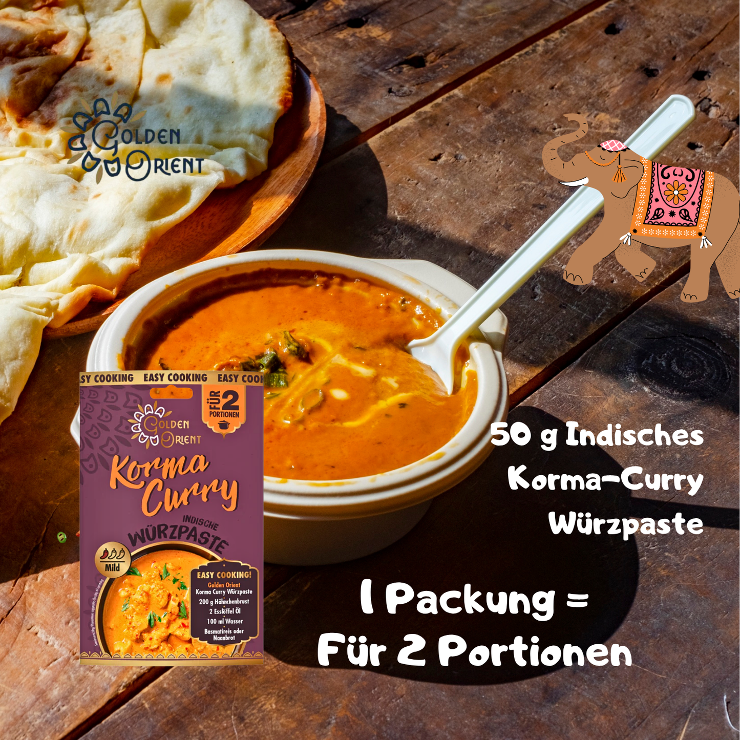GOLDEN ORIENT Korma Curry Paste 15 x 50g