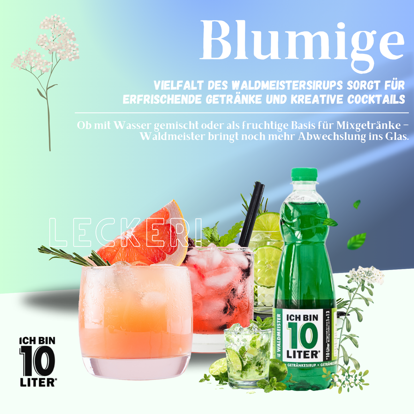 ICH BIN 10 LITER Waldmeister Sirup 1 x 0,7l