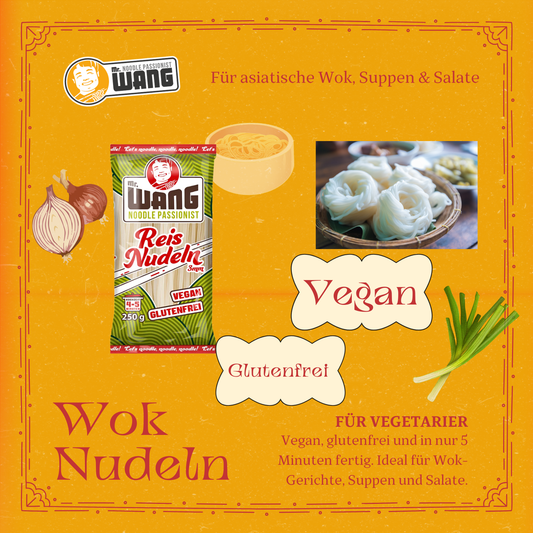 MR Wang Reisnudeln 250g Vegan, glutenfrei