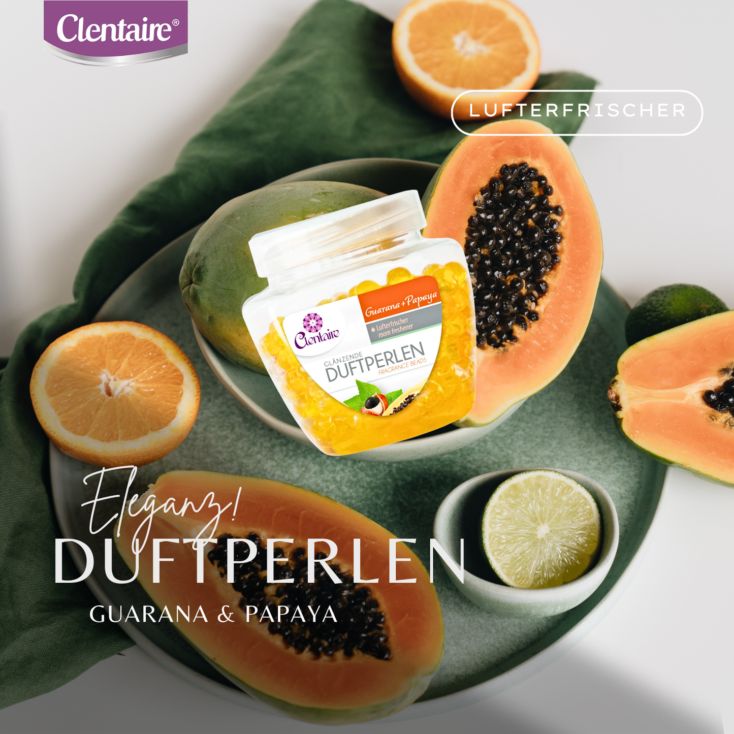 CLENTAIRE Duftperlen Guarana + Papaya 12 x 200g