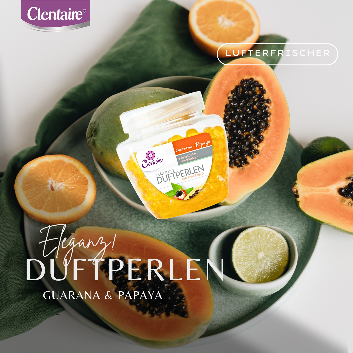 CLENTAIRE Duftperlen Guarana + Papaya 12 x 200g
