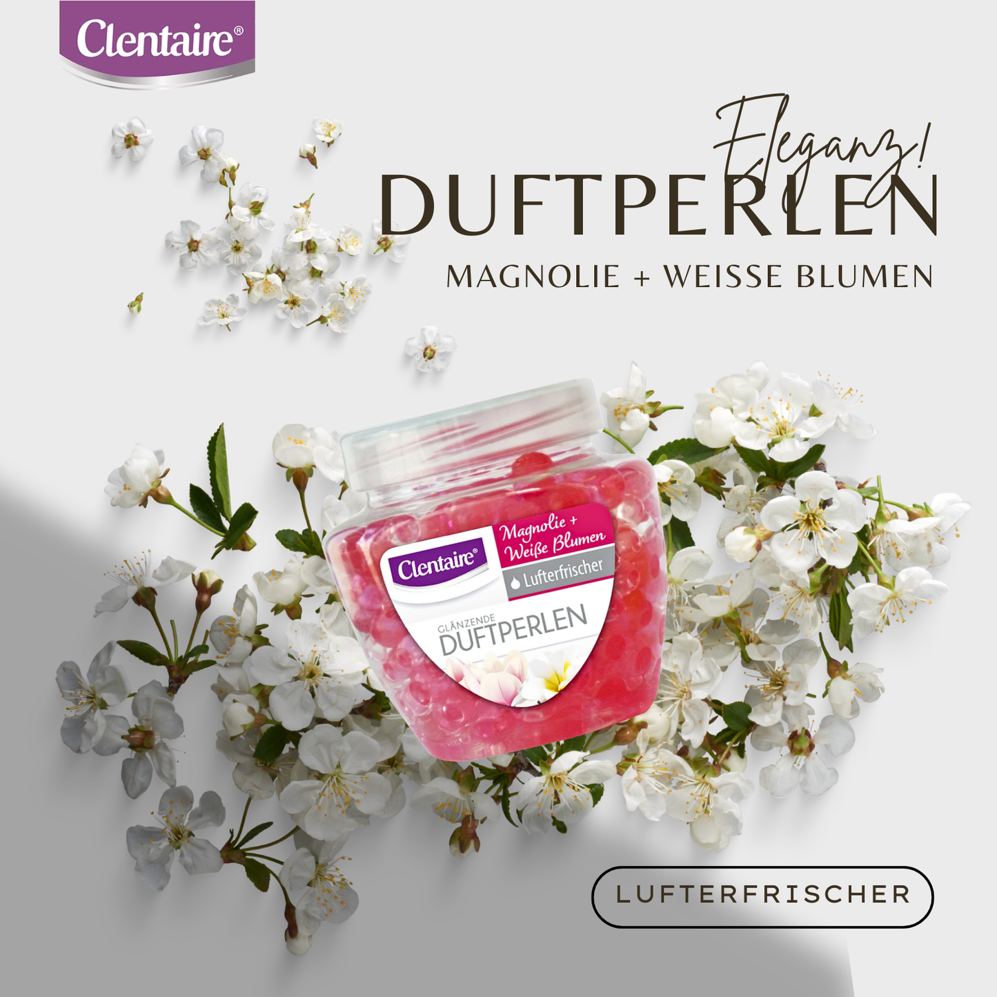 CLENTAIRE Duftperlen Magnolie + Weiße Blumen 12 x 200g