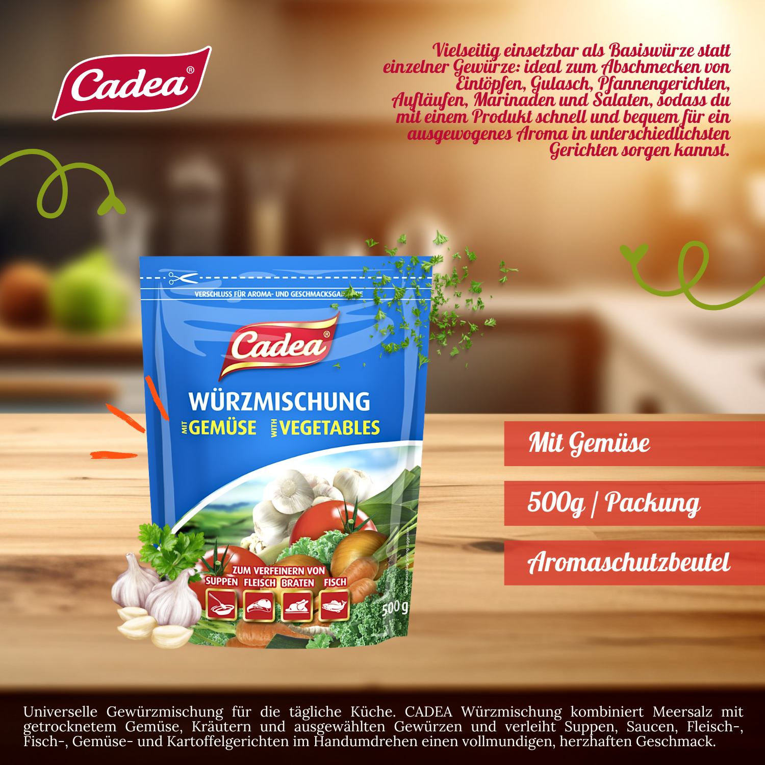 CADEA Würzmischung mit Gemüse 16 x 500g