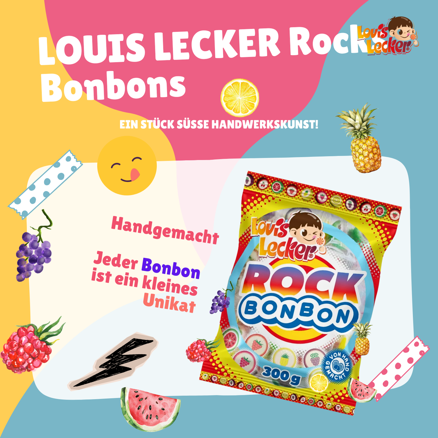 LOUIS LECKER Rocks Bonbons 20 x 300g
