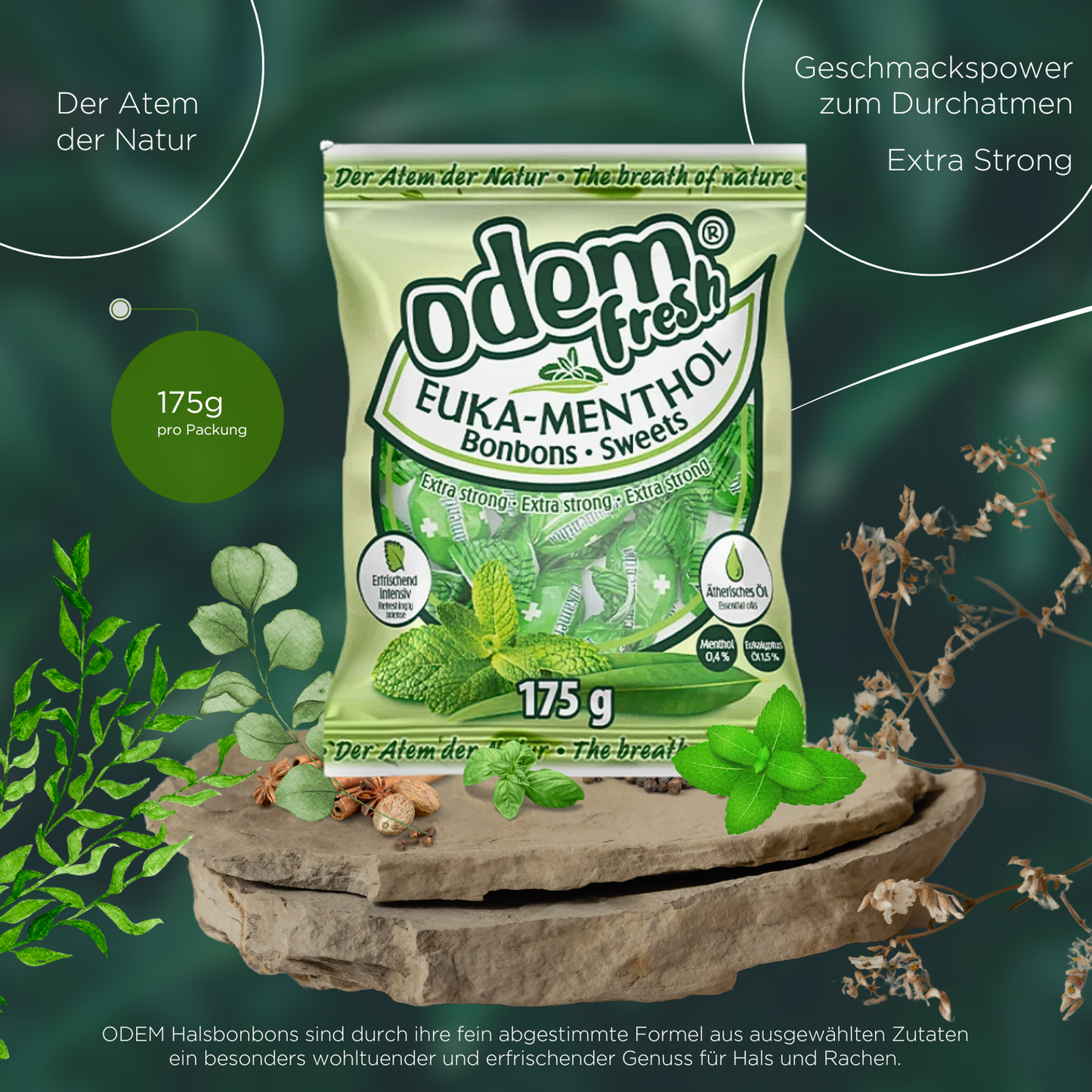 ODEM Euka Menthol Bonbons 175g