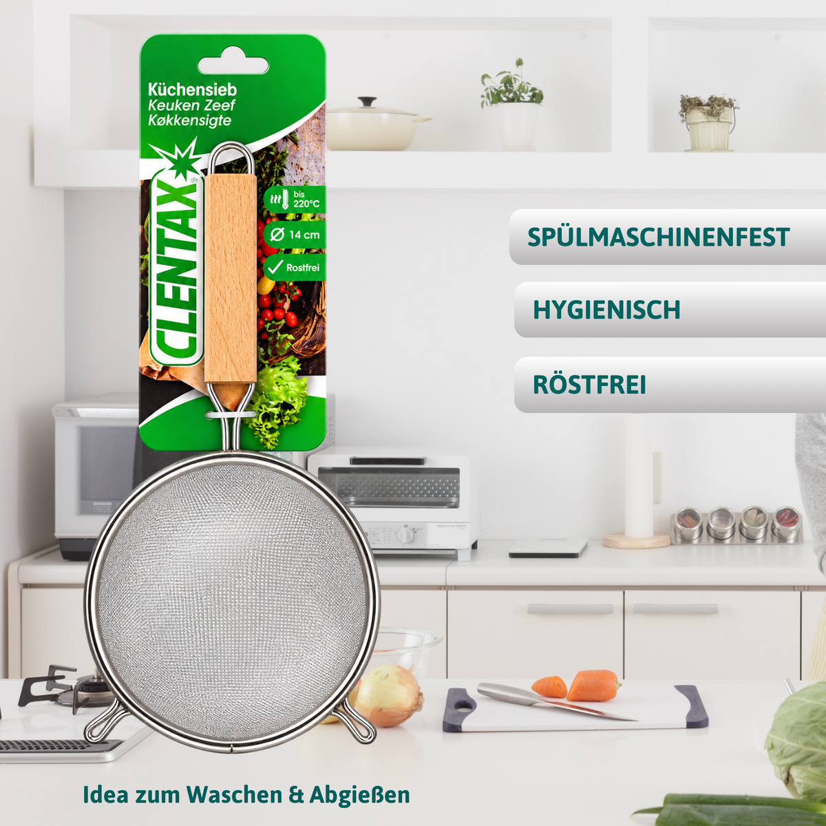 CLENTAX Küchensieb Ø 14 cm