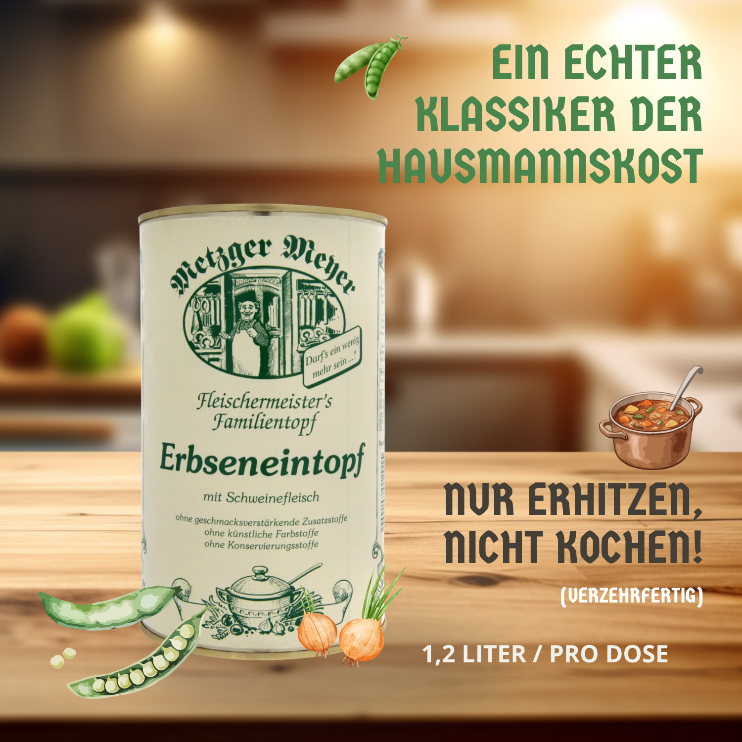 Metzger Meyer Erbseneintopf mit Schweinefleisch 1,2L
