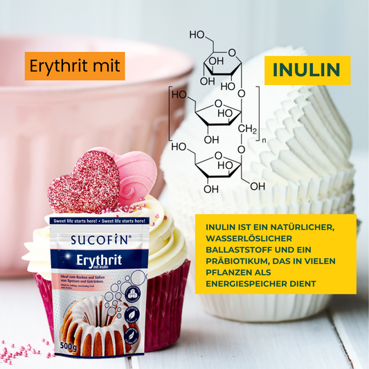 SUCOFIN Erythrit mit Inulin 5 x 500g