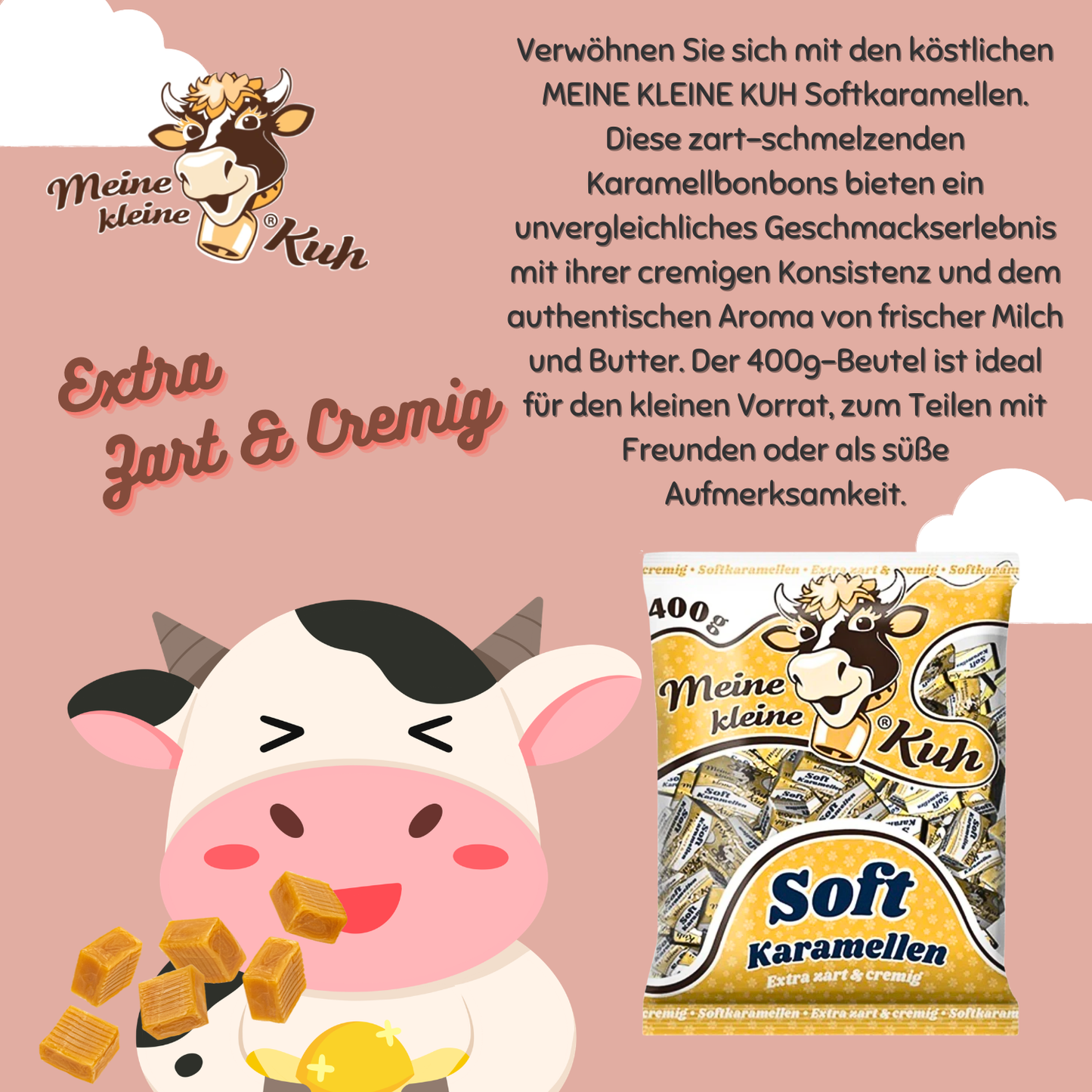MEINE KLEINE KUH Softkaramellen 20 x 400g Sahne Bonbon