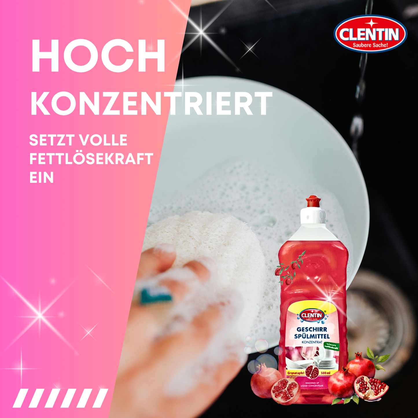 CLENTIN Spülmittel Granatapfel 500ml