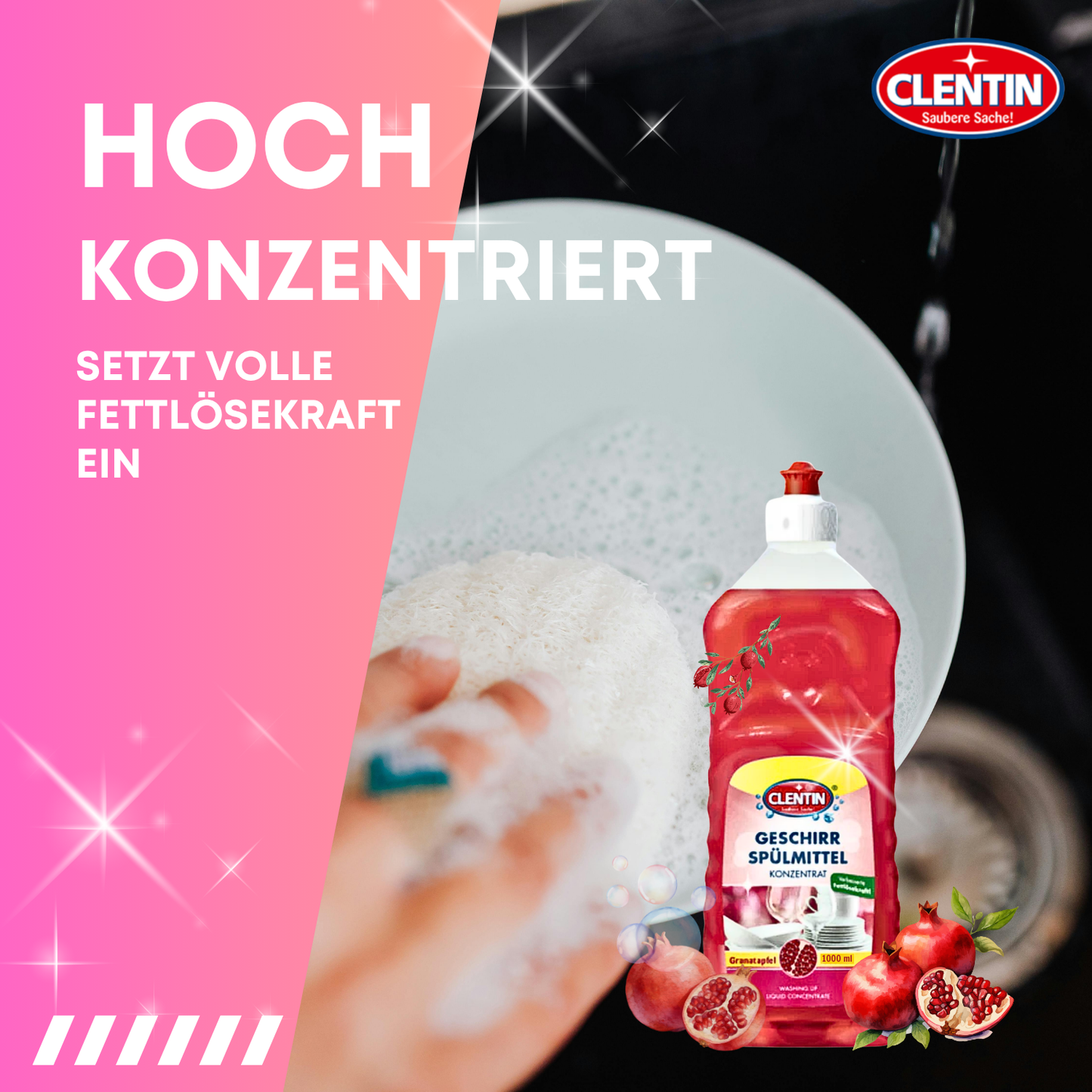 CLENTIN Spülmittel Granatapfel 1000ml