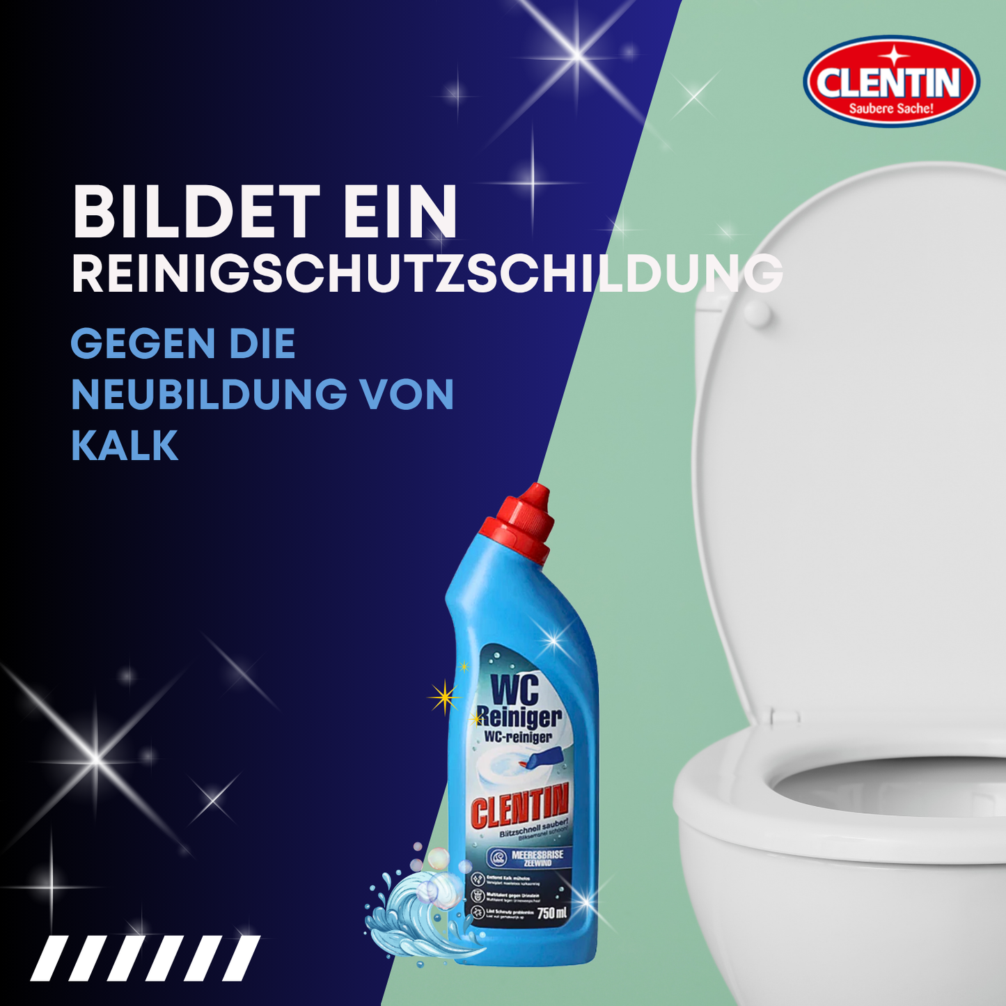 CLENTIN WC Reiniger Urinstein & Kalklöser 750ml