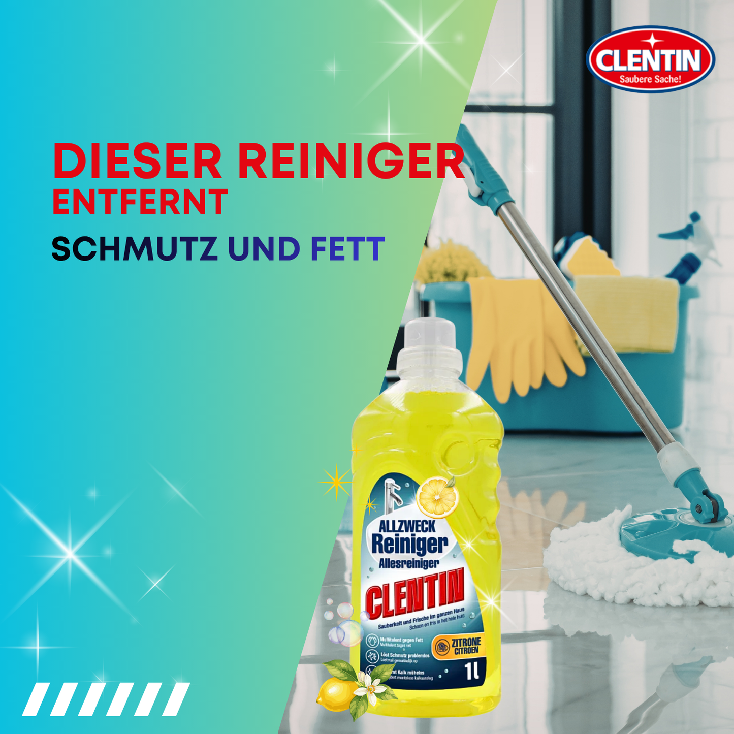 CLENTIN Allzweckreiniger Citrusfrische 1L