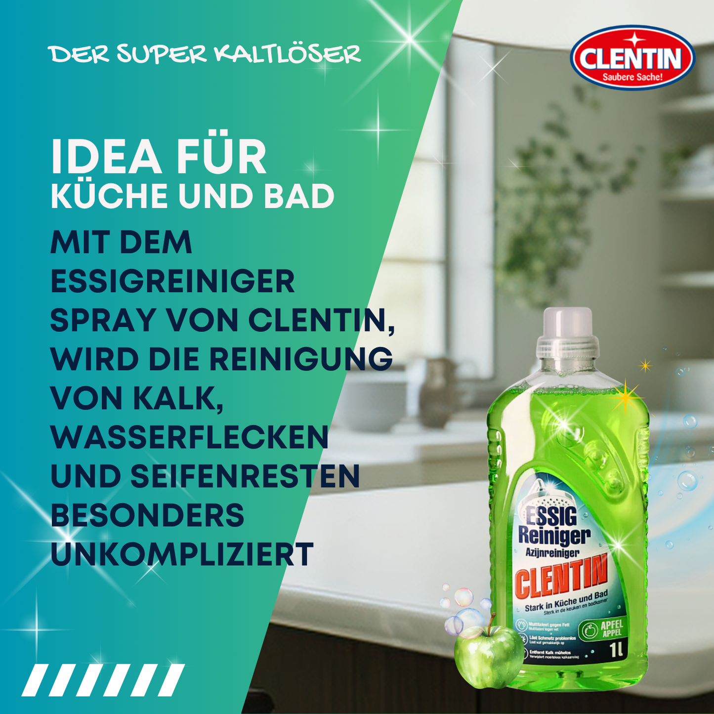 CLENTIN Essigreiniger Apfel 1L