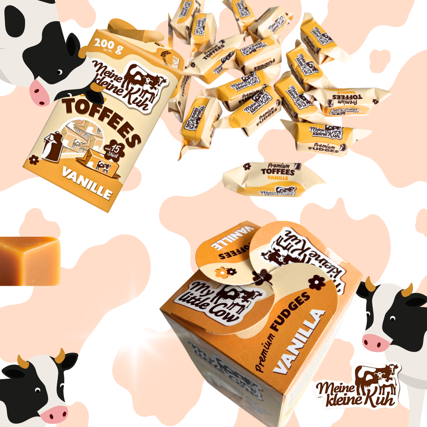 MEINE KLEINE KUH Premium Fudges Vanille Bonbons 20 x 200g