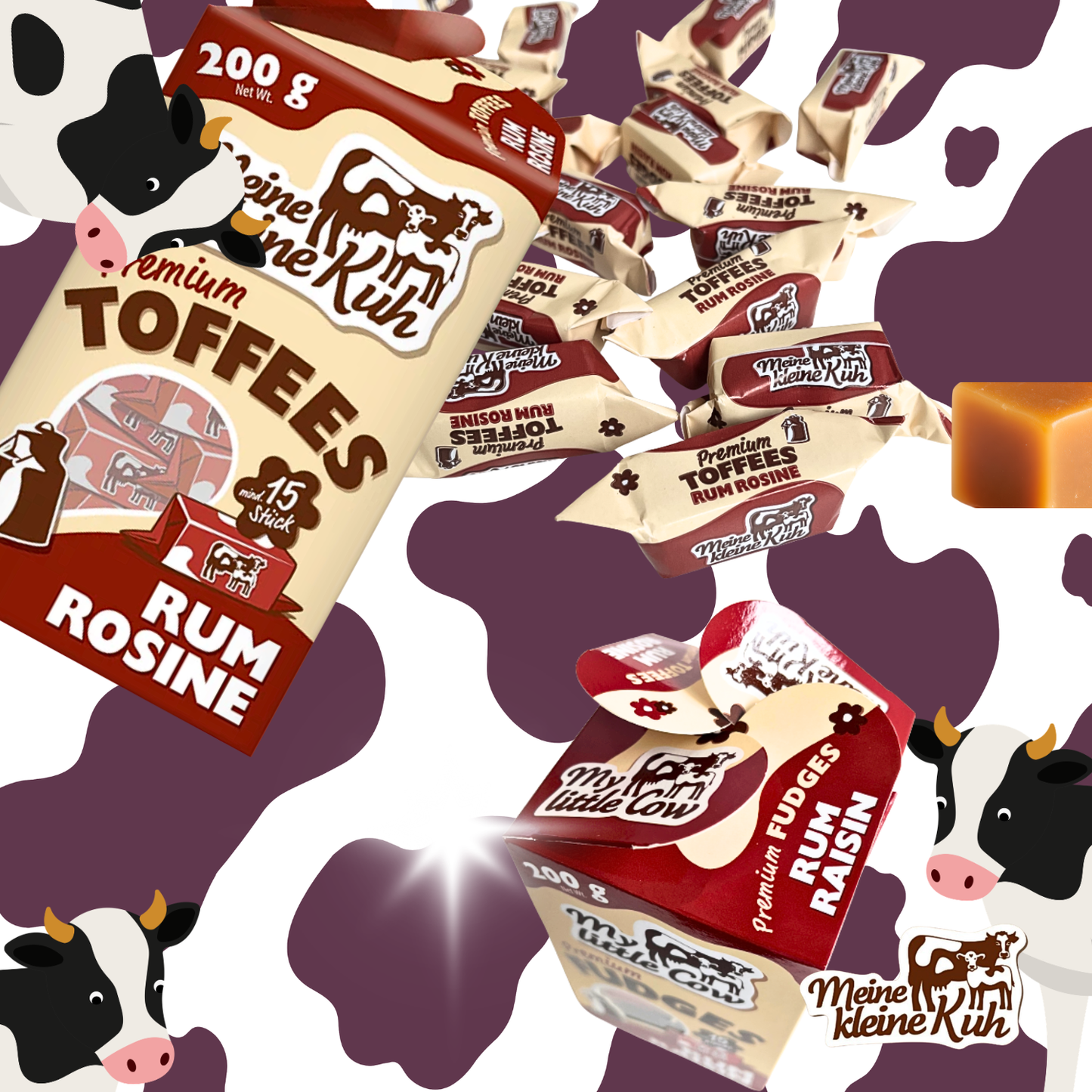MEINE KLEINE KUH Premium Fudges Rum Rosine 20 x 200g