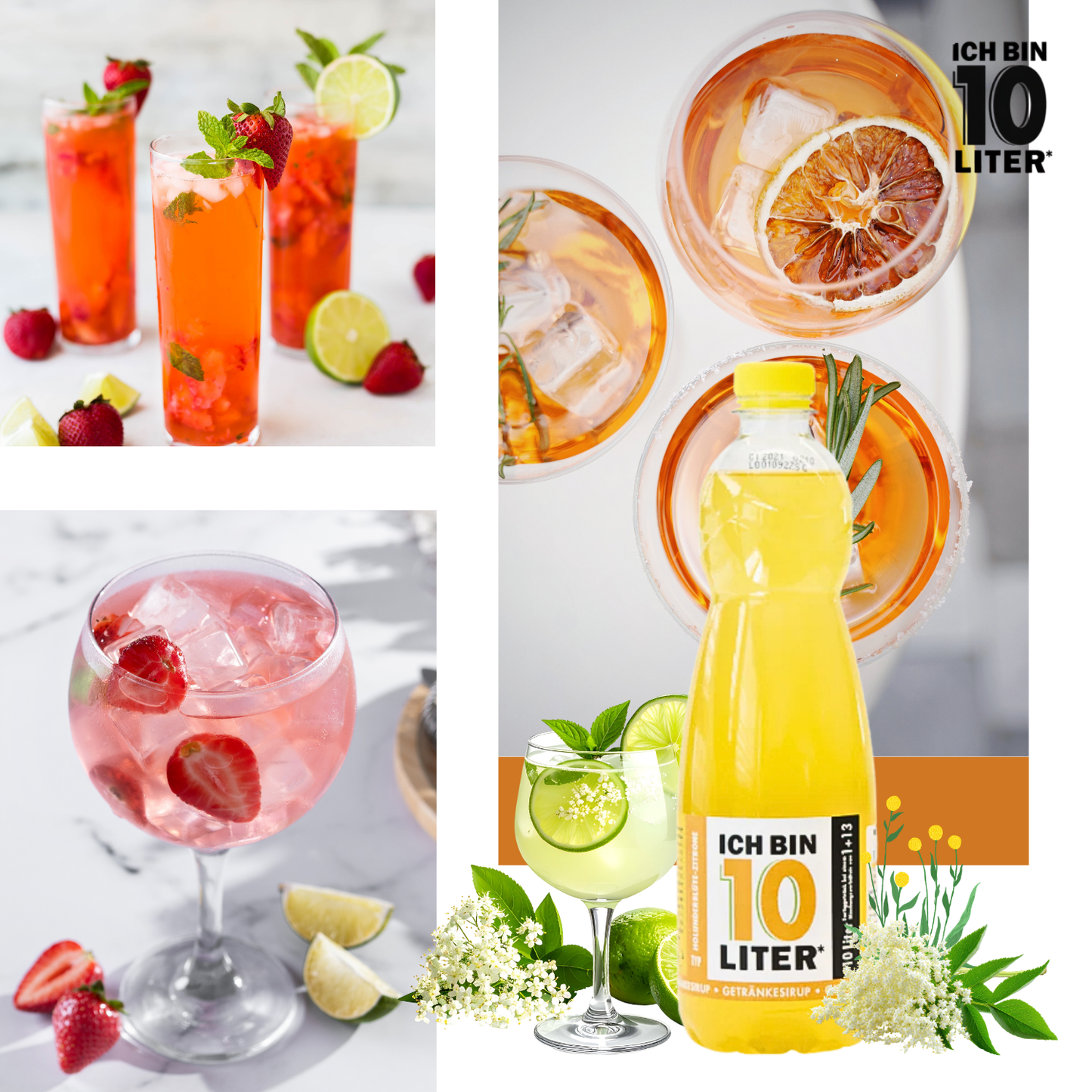 ICH BIN 10 LITER Holunderblütensirup 6 x 0,7l