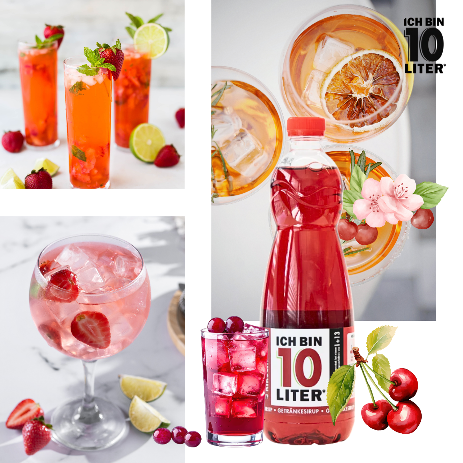 ICH BIN 10 LITER Kirschblüte Sirup 6 x 0,7l