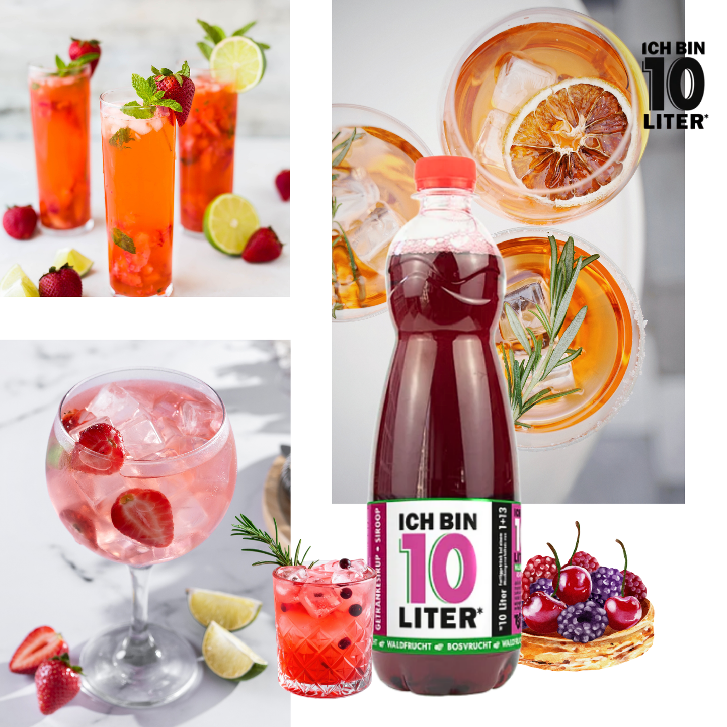 ICH BIN 10 LITER Waldfrucht Sirup 6 x 0,7l