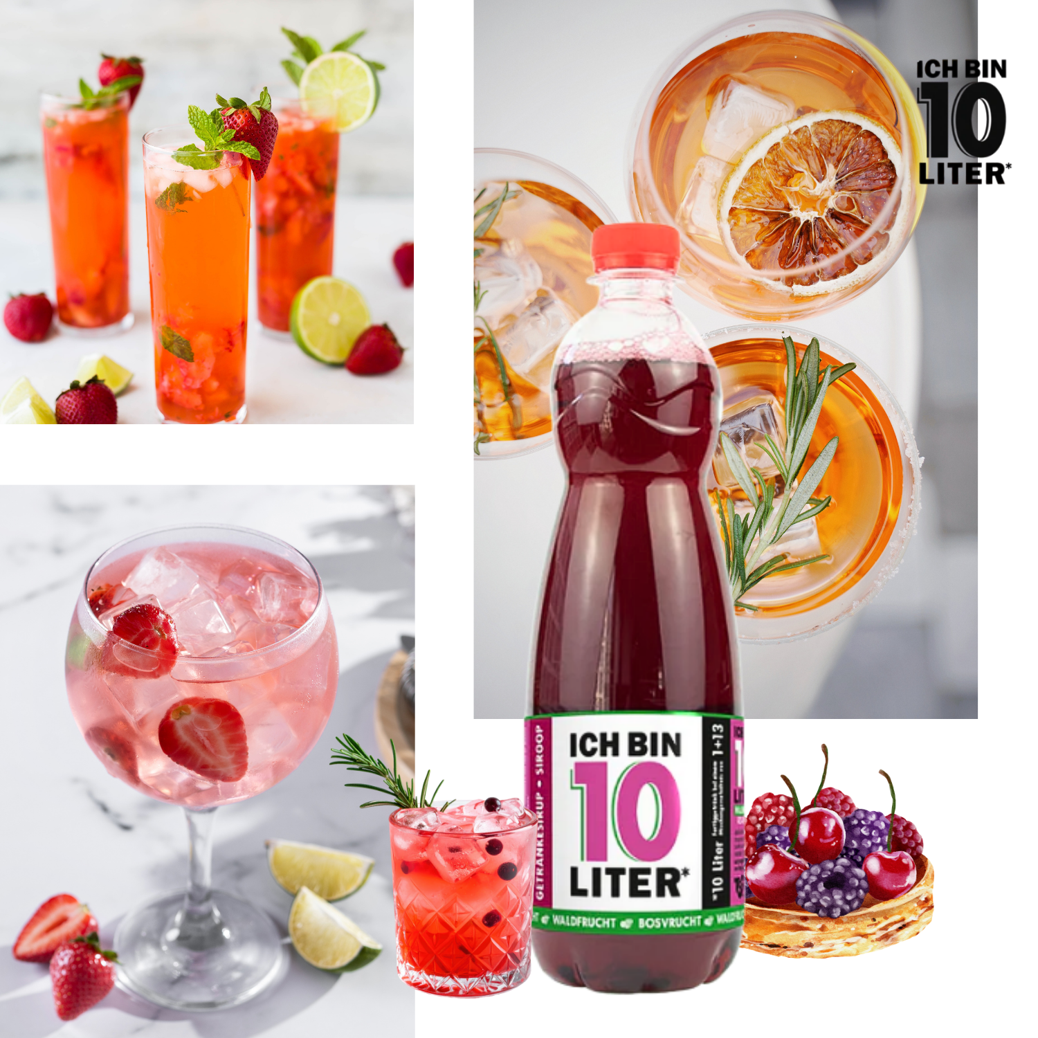 ICH BIN 10 LITER Waldfrucht Sirup 6 x 0,7l
