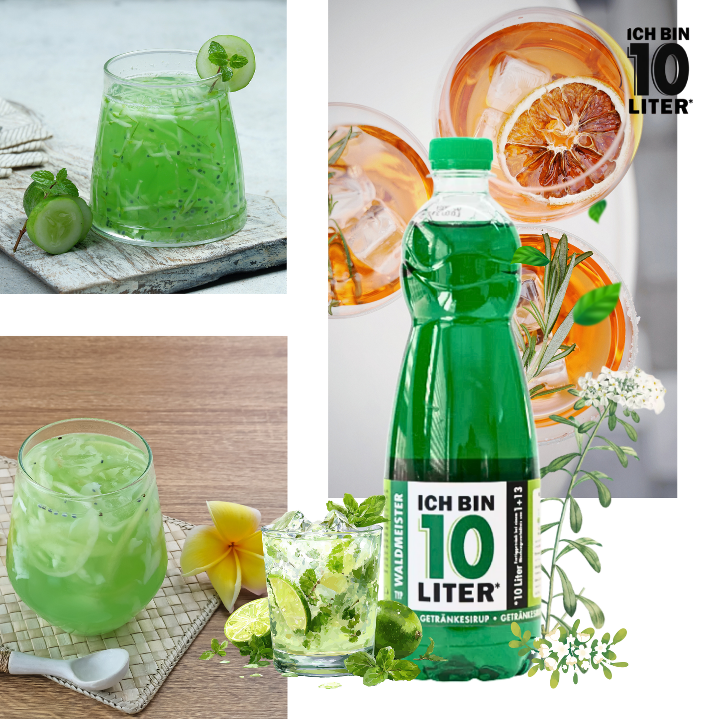 ICH BIN 10 LITER Waldmeister Sirup 1 x 0,7l