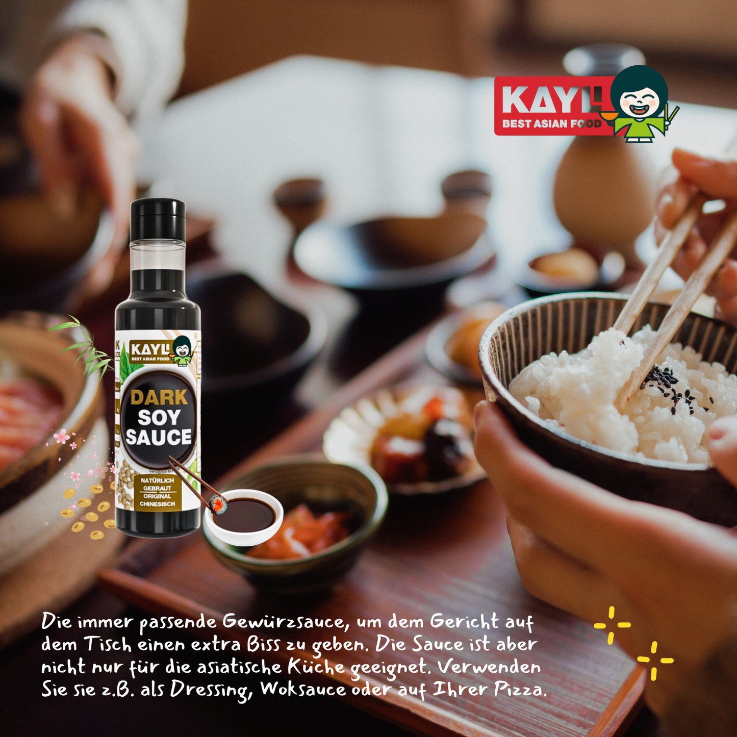 KAY LI Sojasauce dunkel 12 x 150ml
