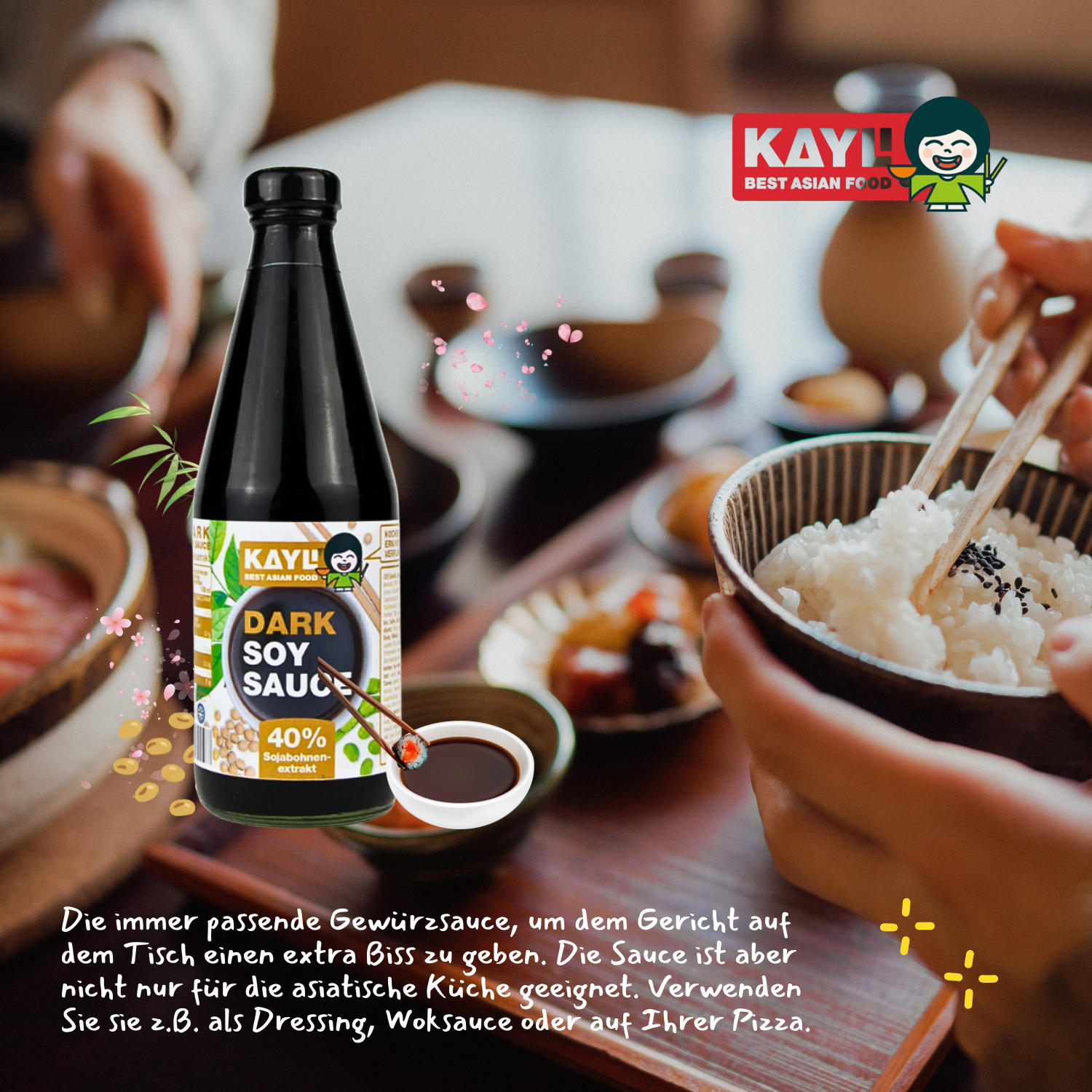 KAY LI Sojasauce dunkel 12 x 420ml