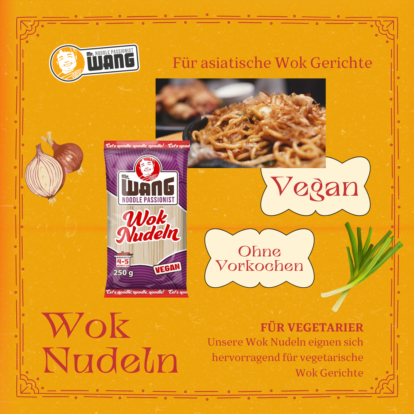 MR Wang Wok Nudeln 12 x 250g Vegan
