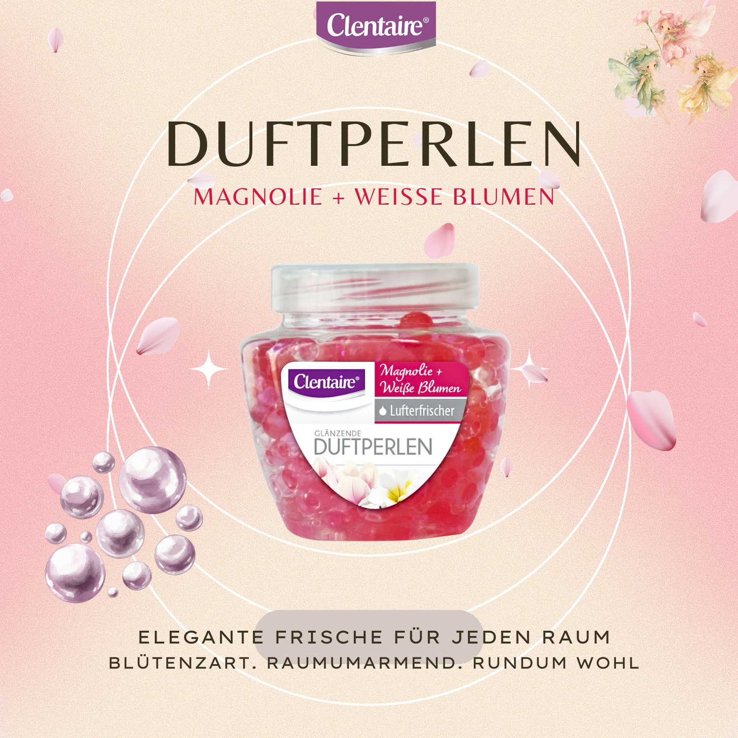 CLENTAIRE Duftperlen Magnolie + Weiße Blumen 12 x 200g