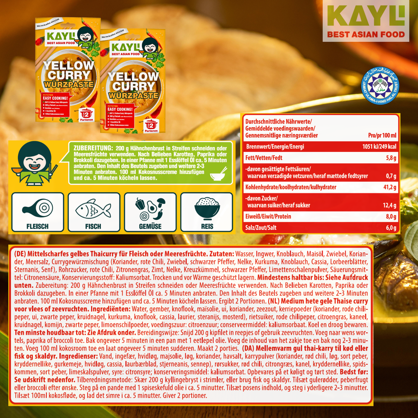 KAY LI Vorteilspack – 25er Pack á 50g Würzpaste