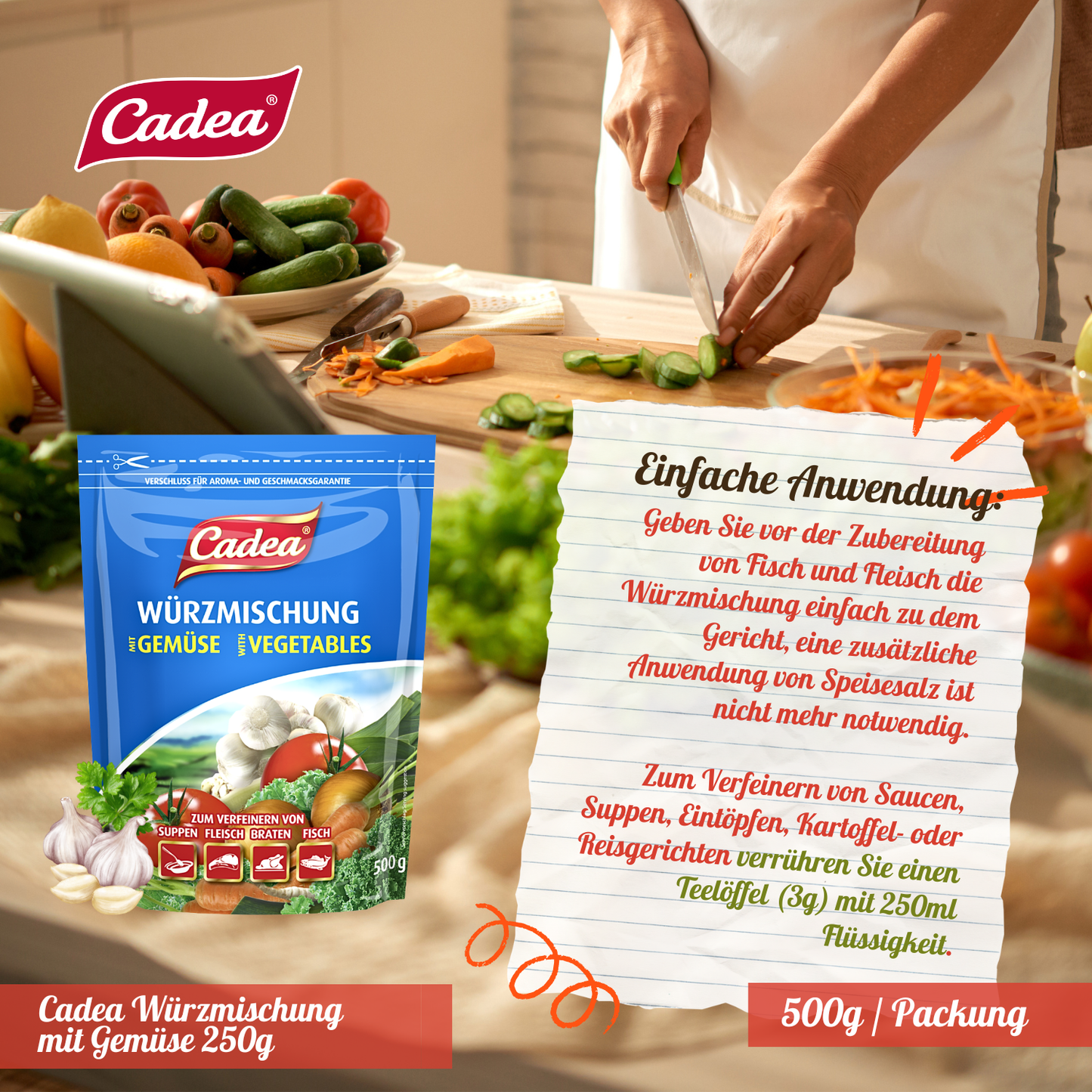 CADEA Würzmischung mit Gemüse 16 x 500g