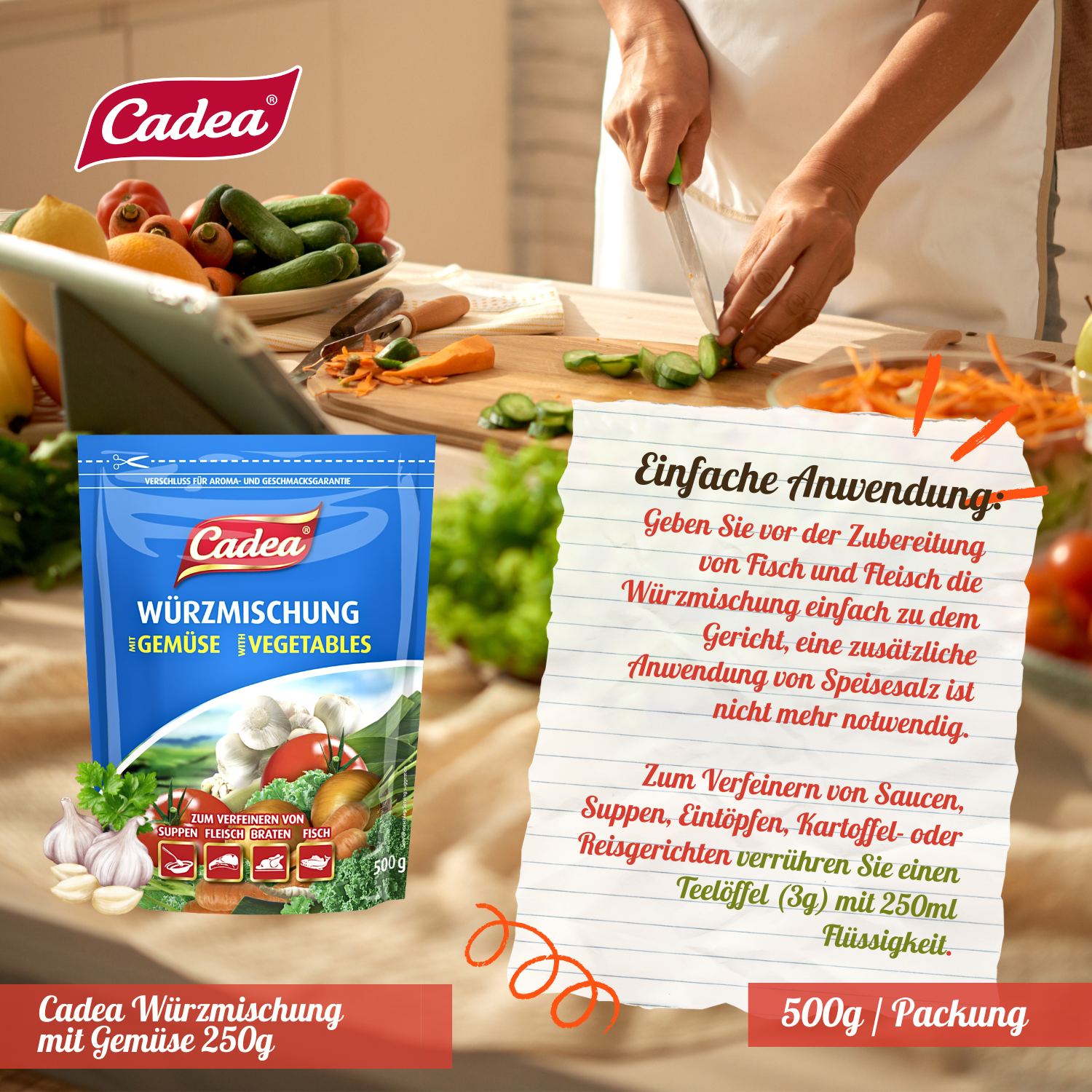 CADEA Würzmischung mit Gemüse 16 x 500g