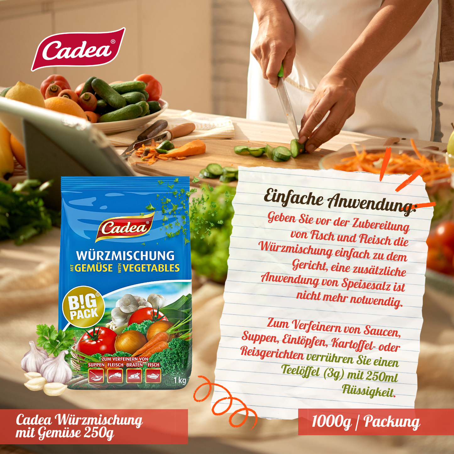 CADEA Würzmischung mit Gemüse 5 x 1kg