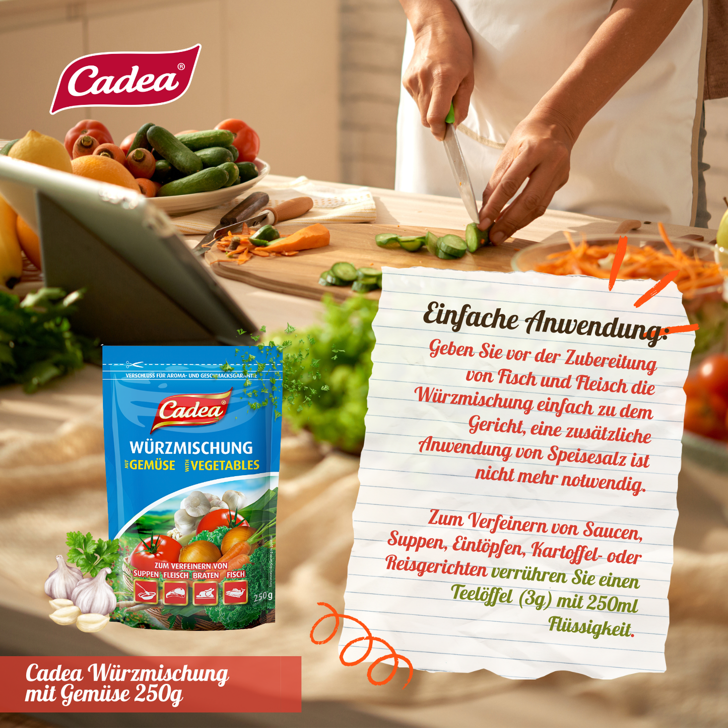 CADEA Würzmischung mit Gemüse 5 x 250g