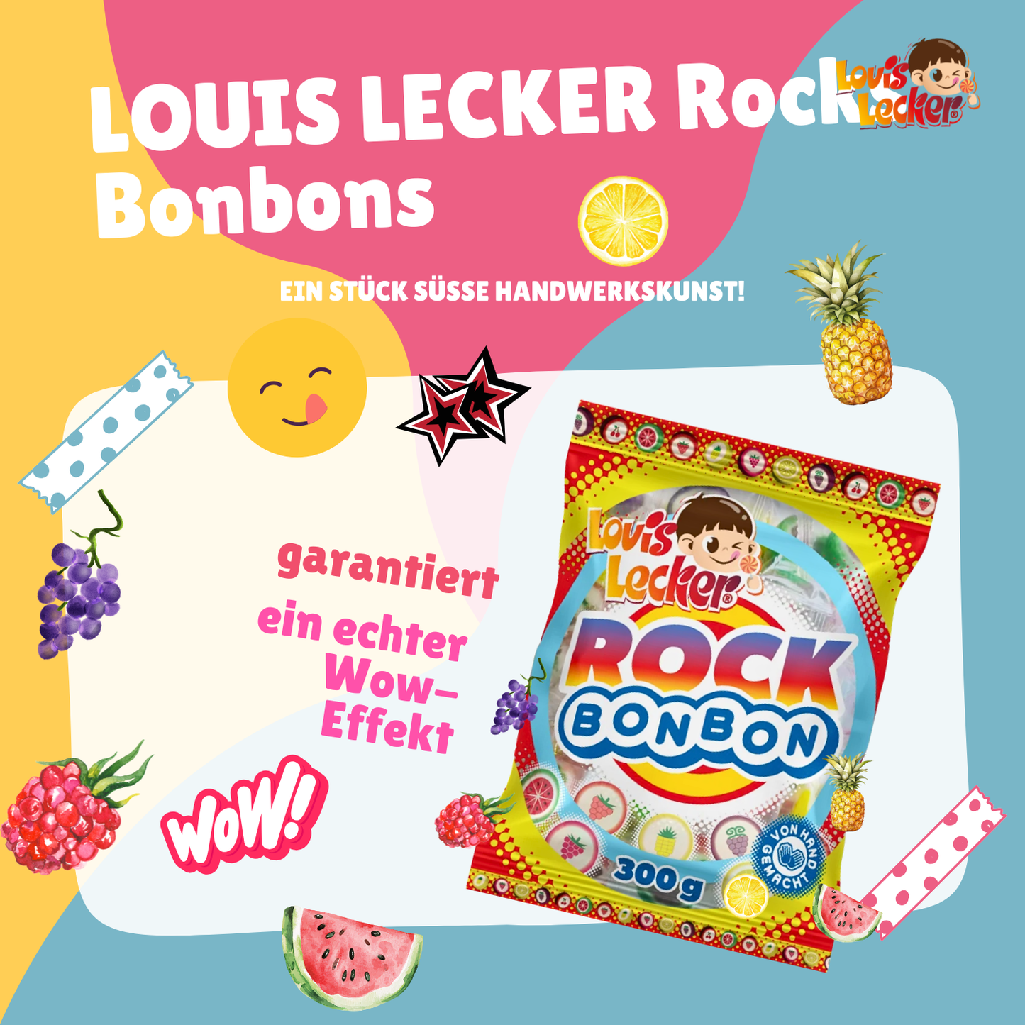 LOUIS LECKER Rocks Bonbons 20 x 300g