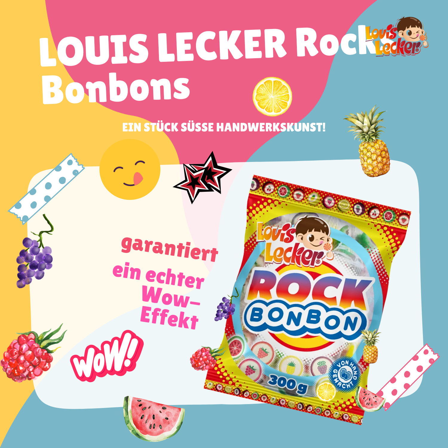 LOUIS LECKER Rocks Bonbons 20 x 300g