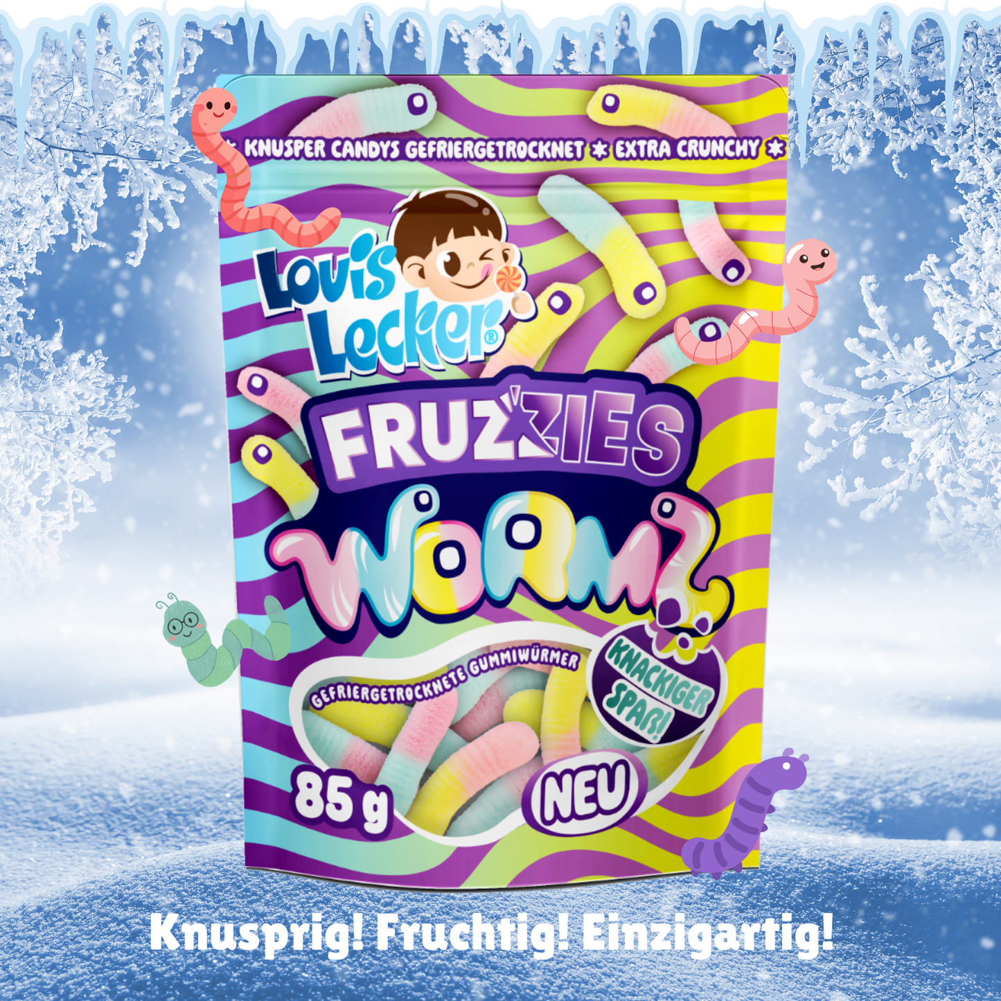 LOUIS LECKER Gefriergetrocknete Würmer 85g