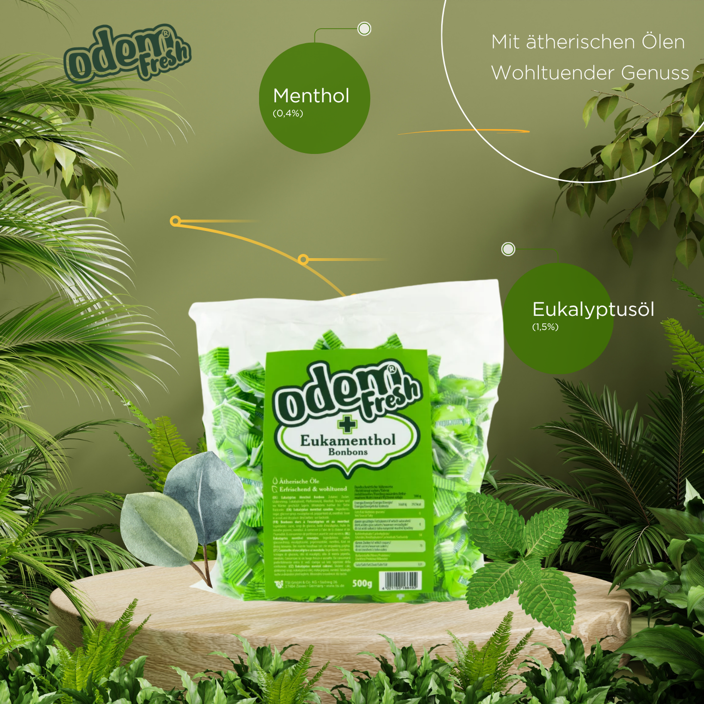 ODEM Euka Menthol Bonbons 500g